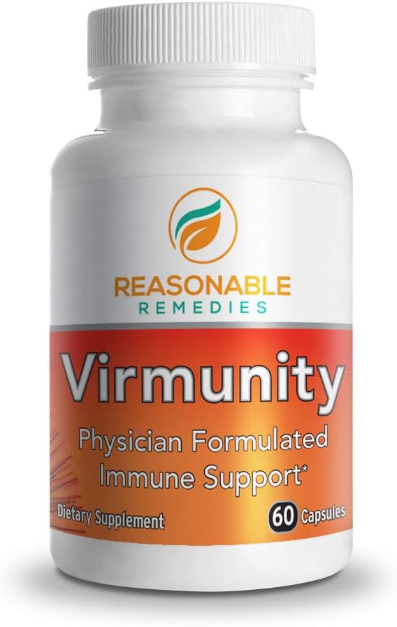 Virmunity Immune Support Supplement - 60 Capsules with Vitamin C, E, Selenium, Zinc, Antioxidants, NAC, and Probiotics for Adults