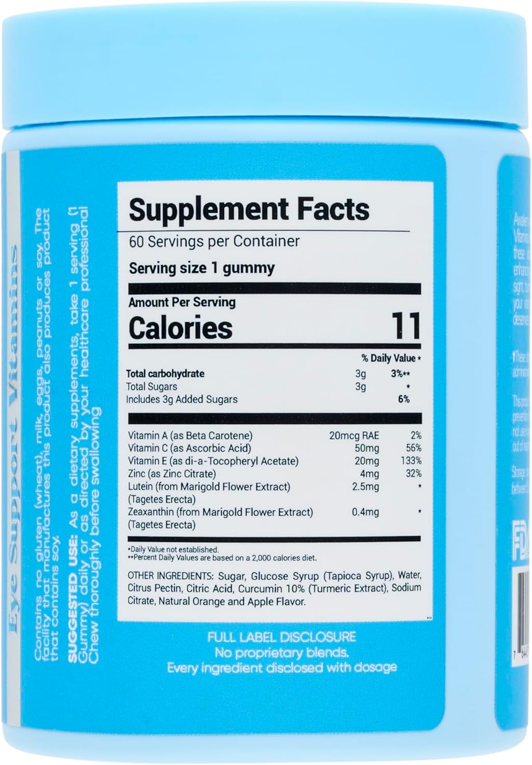 Vision 20/20 Eye Vitamins - ZIVA Gummies with Lutein & Zeaxanthin for Eye Health