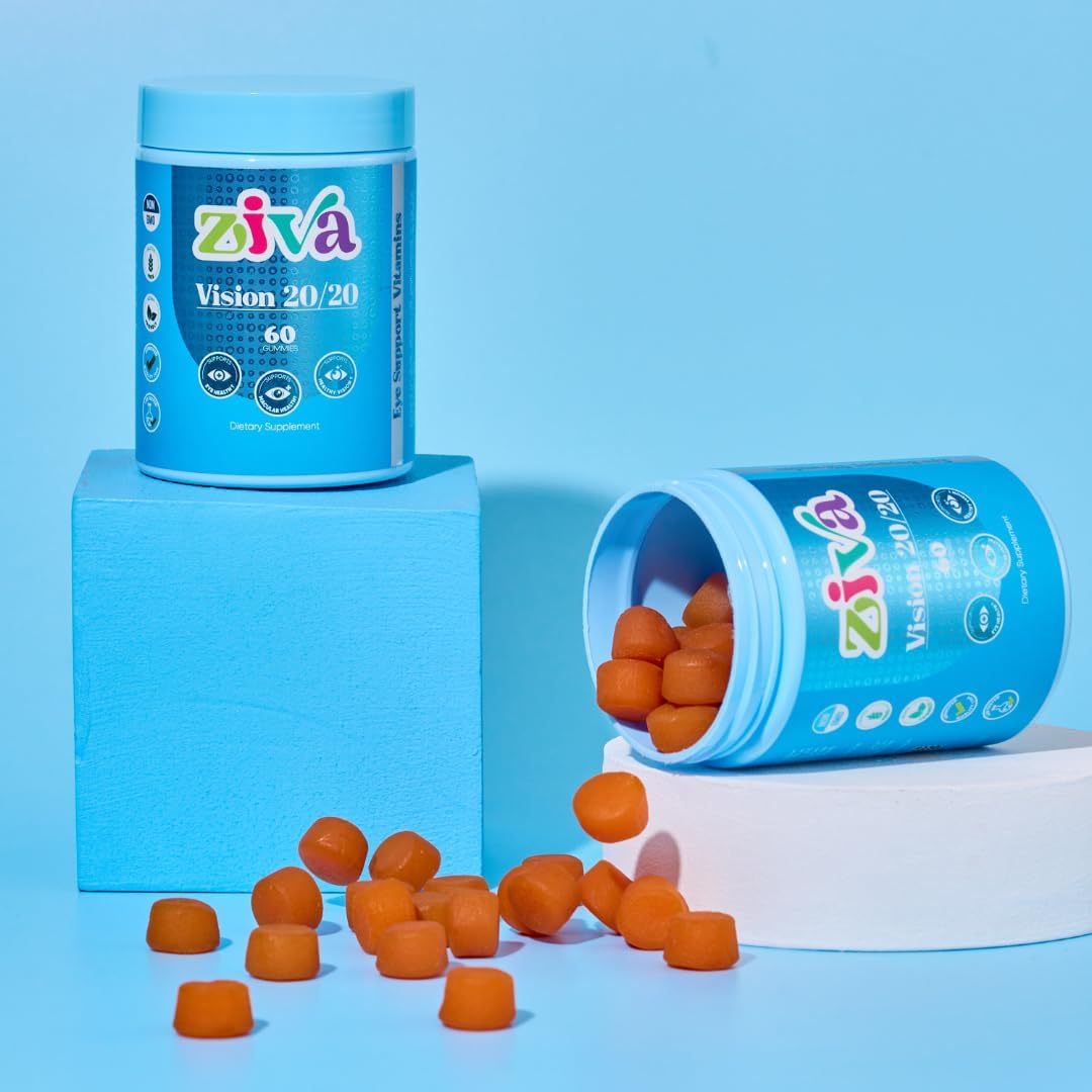 Vision 20/20 Eye Vitamins - ZIVA Gummies with Lutein & Zeaxanthin for Eye Health