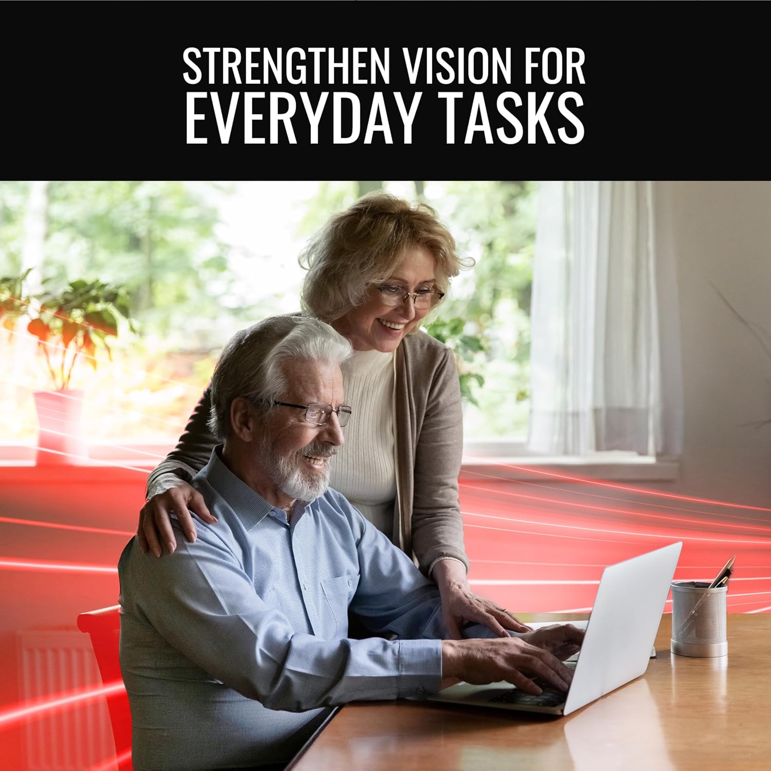 Vision Defense Eye Health Supplements for Adults - Promotes Eye Health with Vitamin A, Lutein, Taurine, and More - 60 Ct