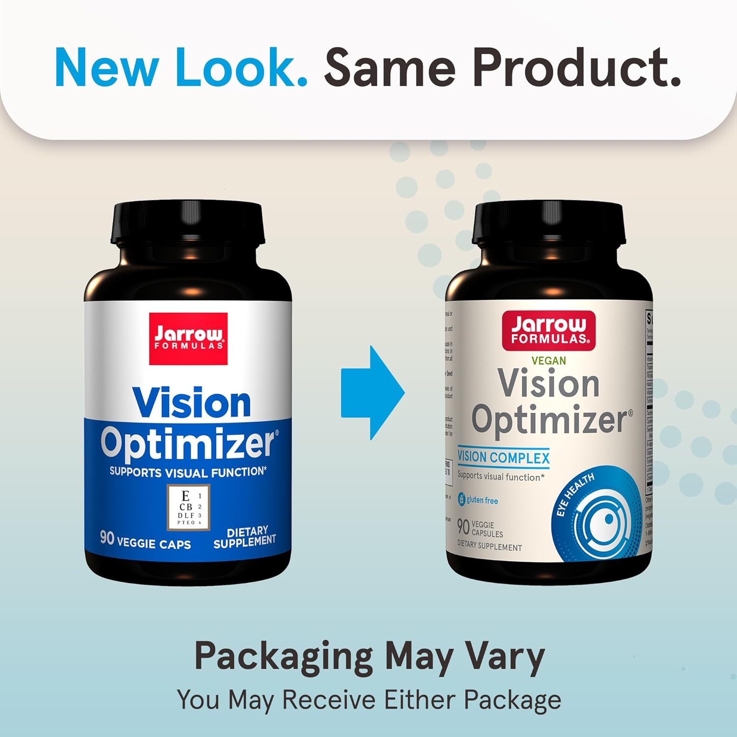 Vision Optimizer Dietary Supplement by Jarrow Formulas® - Supports Visual Function - 90 Capsules, 30 Day Supply