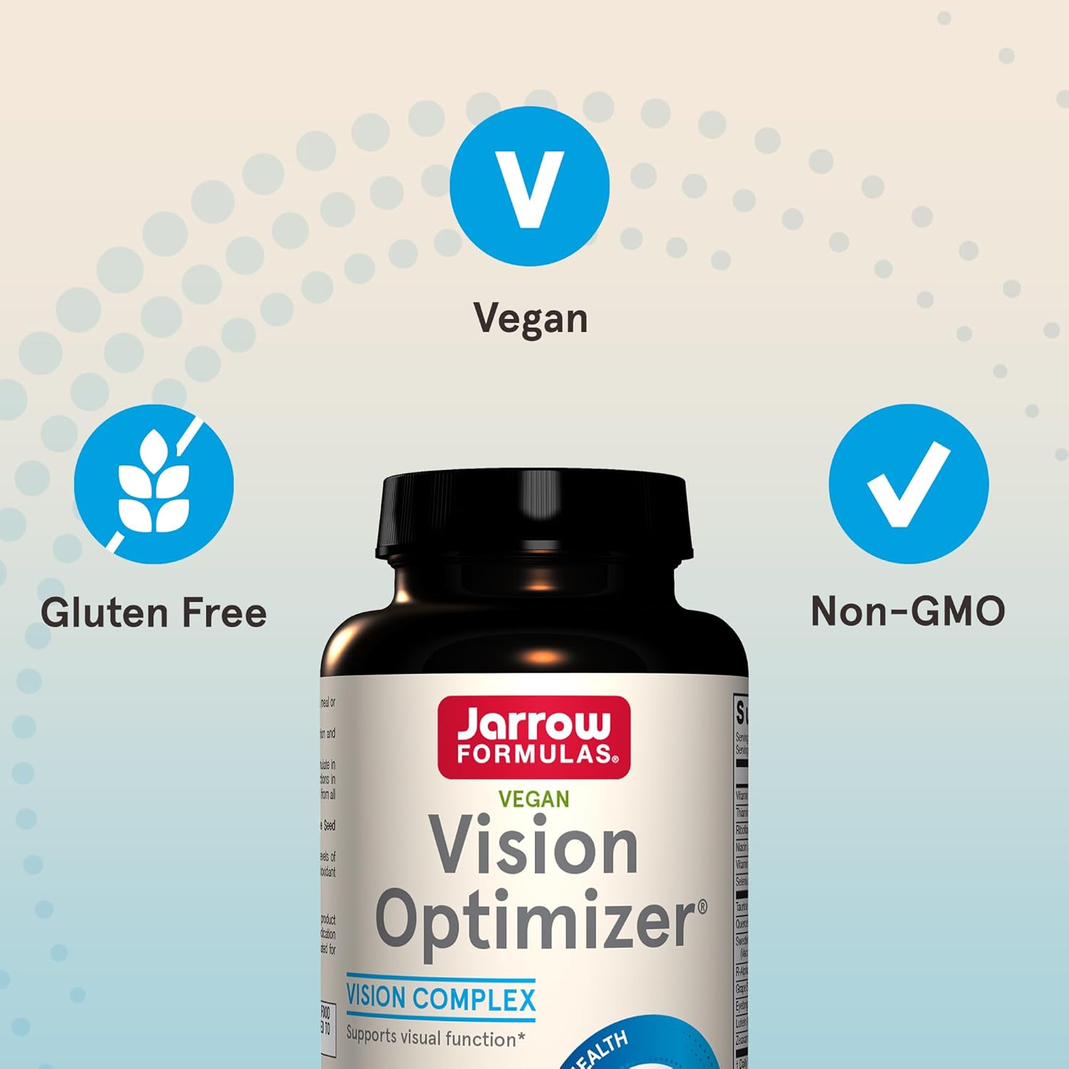 Vision Optimizer Dietary Supplement by Jarrow Formulas® - Supports Visual Function - 90 Capsules, 30 Day Supply