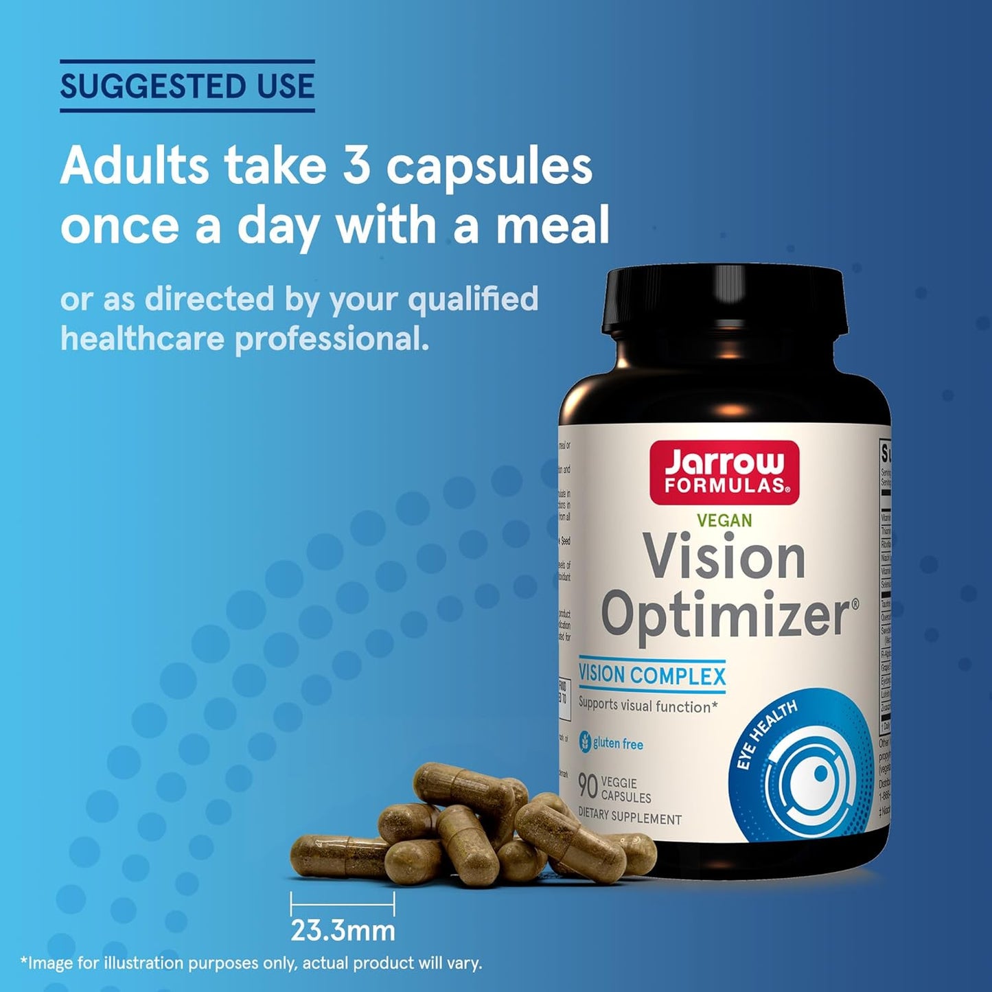Vision Optimizer Dietary Supplement by Jarrow Formulas® - Supports Visual Function - 90 Capsules, 30 Day Supply