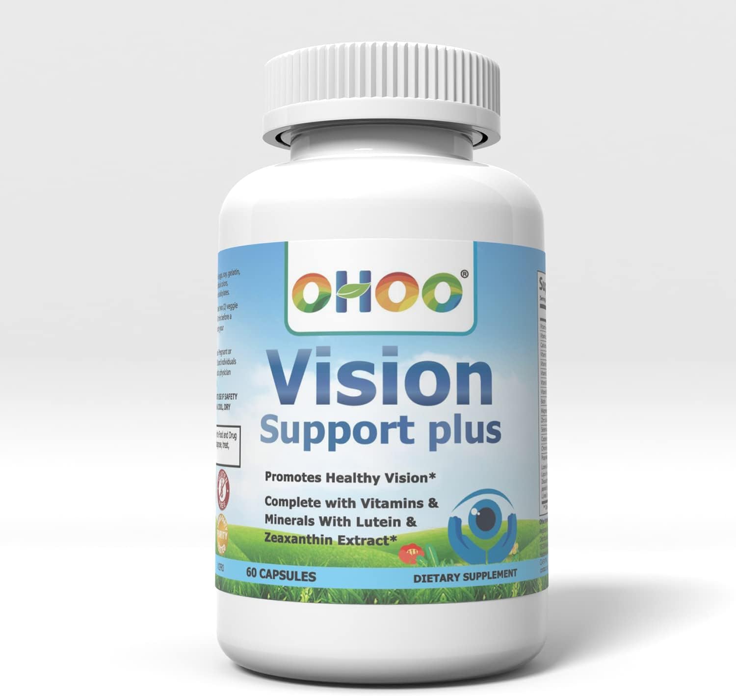 Vision Support Plus Supplement with Lutein & Zeaxanthin for Healthy Vision - Made in USA - 60 Capsules