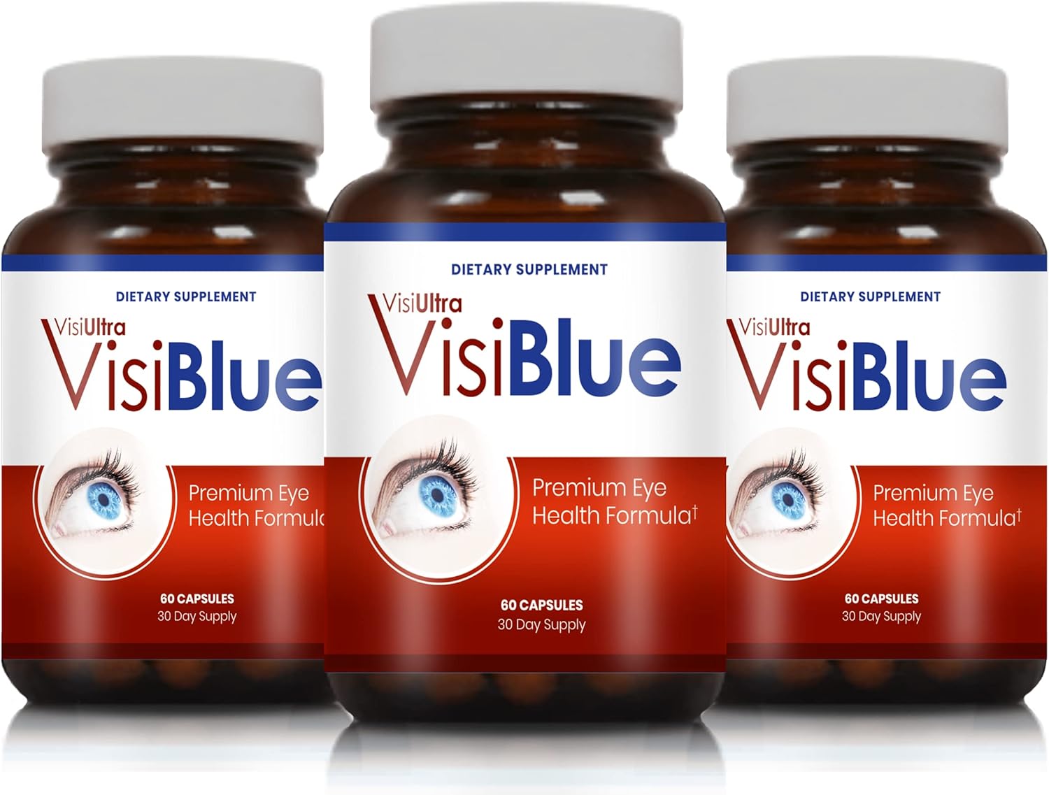 VisiUltra VisiBlue Contact Lens Solution - 3 Pack for Vision Clarity & Comfort