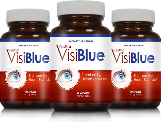 VisiUltra VisiBlue Contact Lens Solution - 3 Pack for Vision Clarity & Comfort