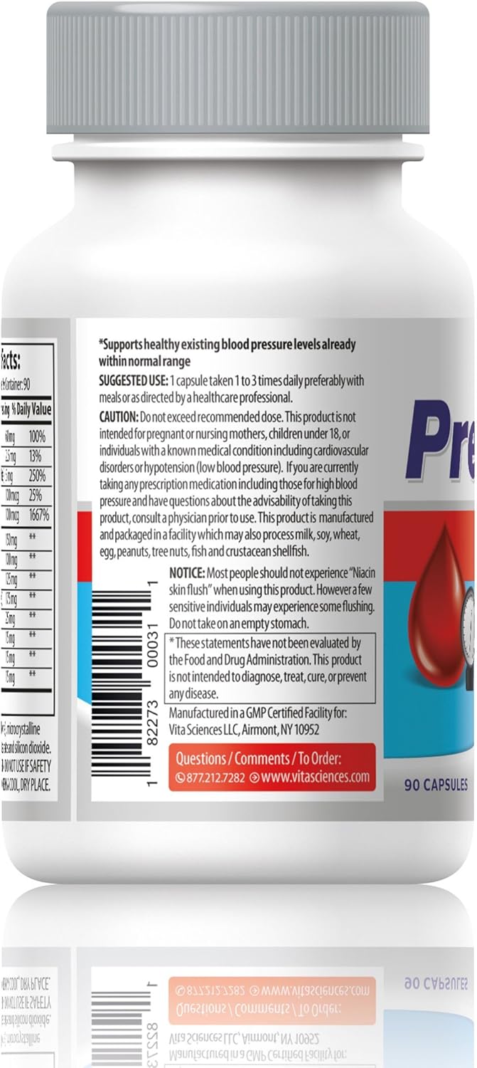 Vita Sciences Herbal Supplement for Healthy Blood Circulation - Includes Hawthorn Berry, Niacin, and Garlic Extract for Heart and Brain Health