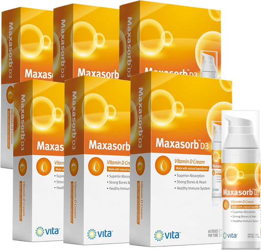 Vita Sciences Vitamin D3 Cream for Healthy Skin, Paraben-Free Formula with 1000 IU Vitamin D for Face and Body