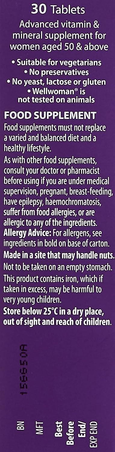 Vitabiotics Wellwoman 50+ Multivitamin Tablets - 30 Pack