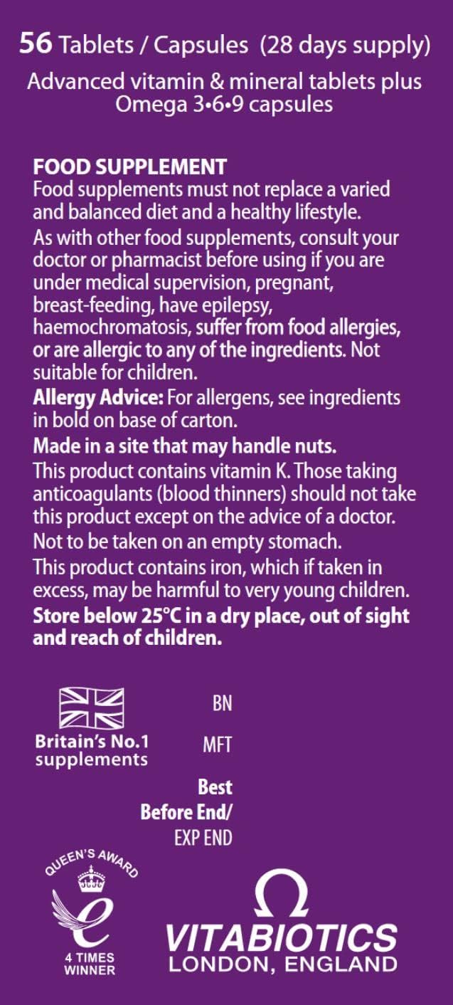 Vitabiotics Wellwoman Plus Tablets - 56 Capsules for Women's Health and Wellbeing