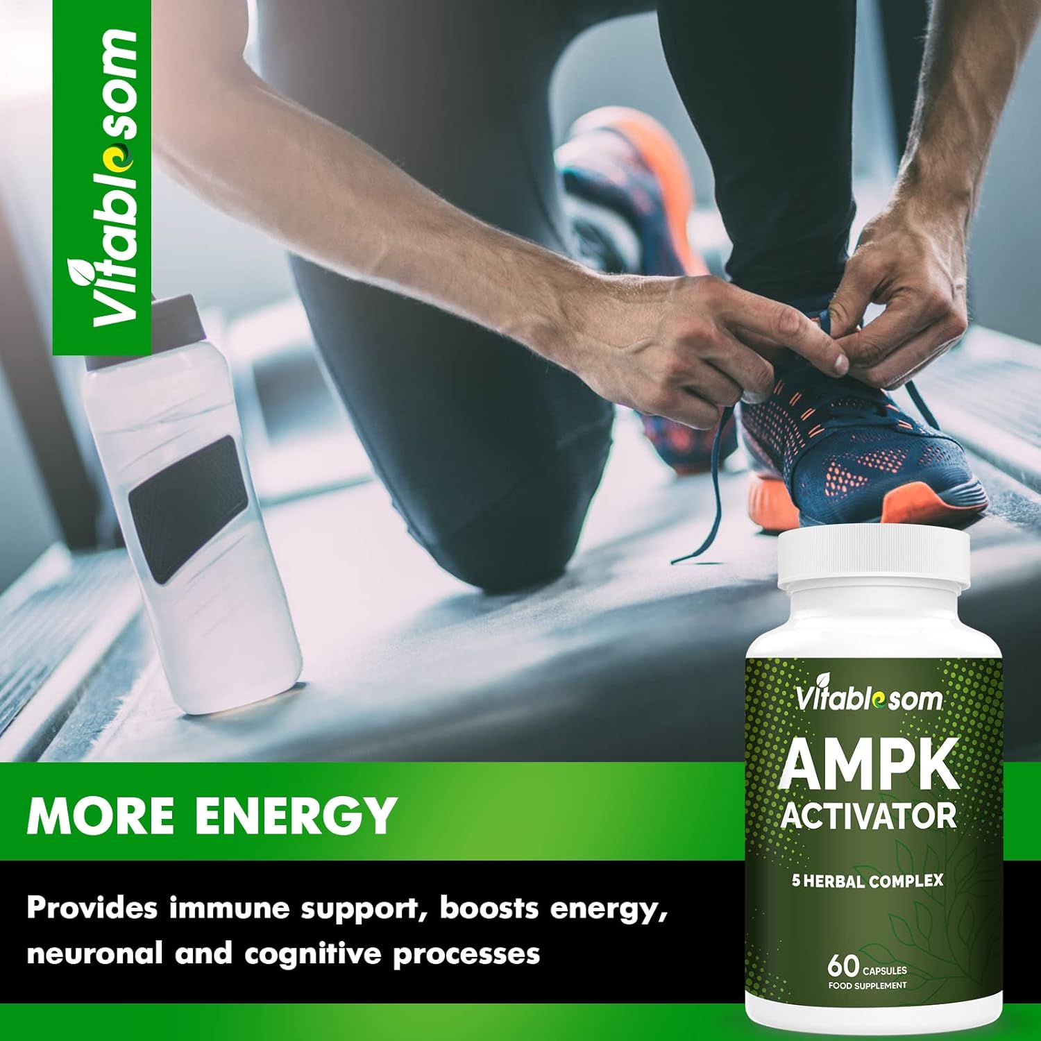 Vitablosom AMPK Activator with Jiaogulan Gynostemma, 60 Vegetarian Capsules for Metabolic Support