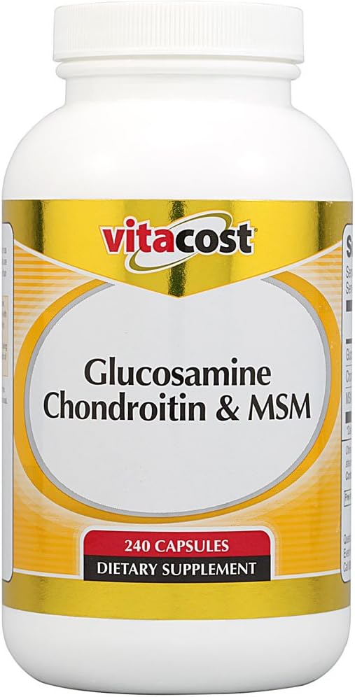 Vitacost Glucosamine Chondroitin & MSM Supplement - 240 Capsules for Joint Health