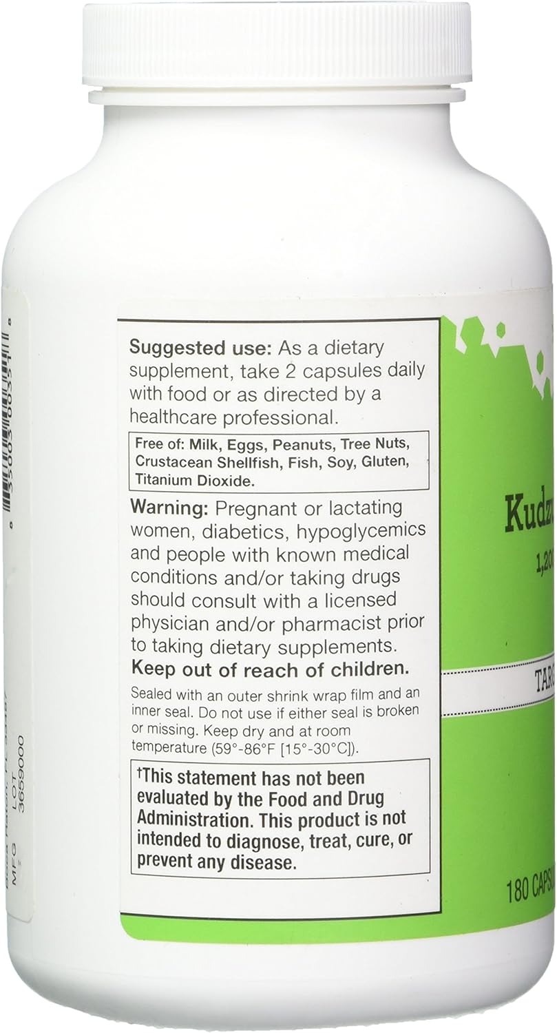 Vitacost Kudzu Root Extract Capsules - 1200 mg per serving - 180 Count