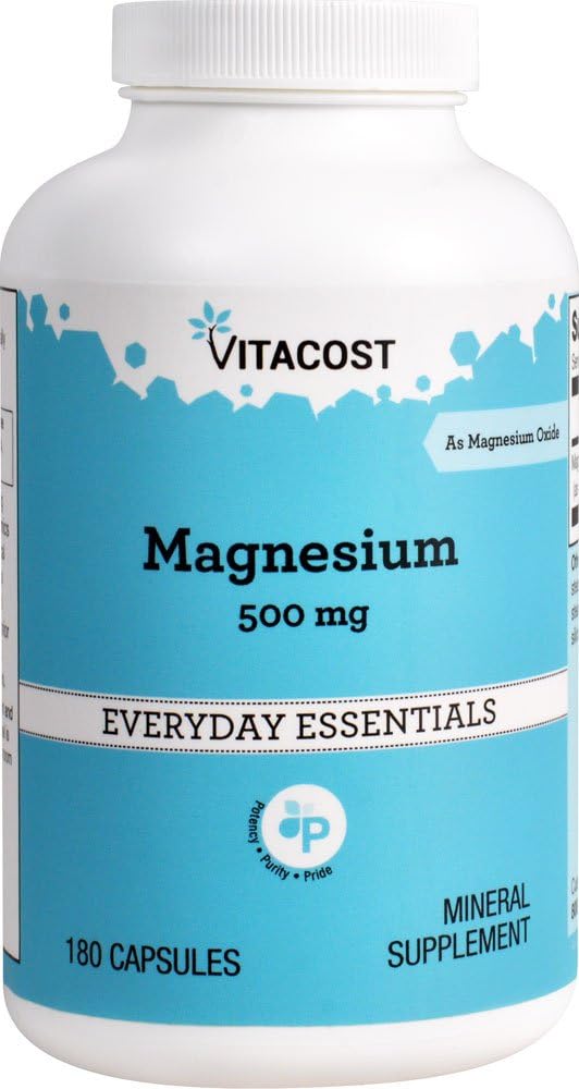 Vitacost Magnesium Capsules - 500 mg - 180 Count