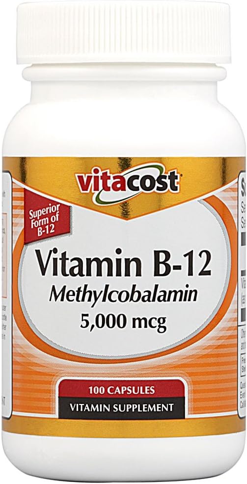 Vitacost Methylcobalamin Vitamin B-12 5000 mcg - 100 Capsules by Vitacost Brand