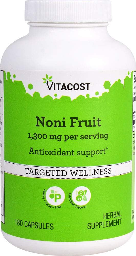 Vitacost Noni Fruit Capsules - 1,300 mg per serving - 180 Count