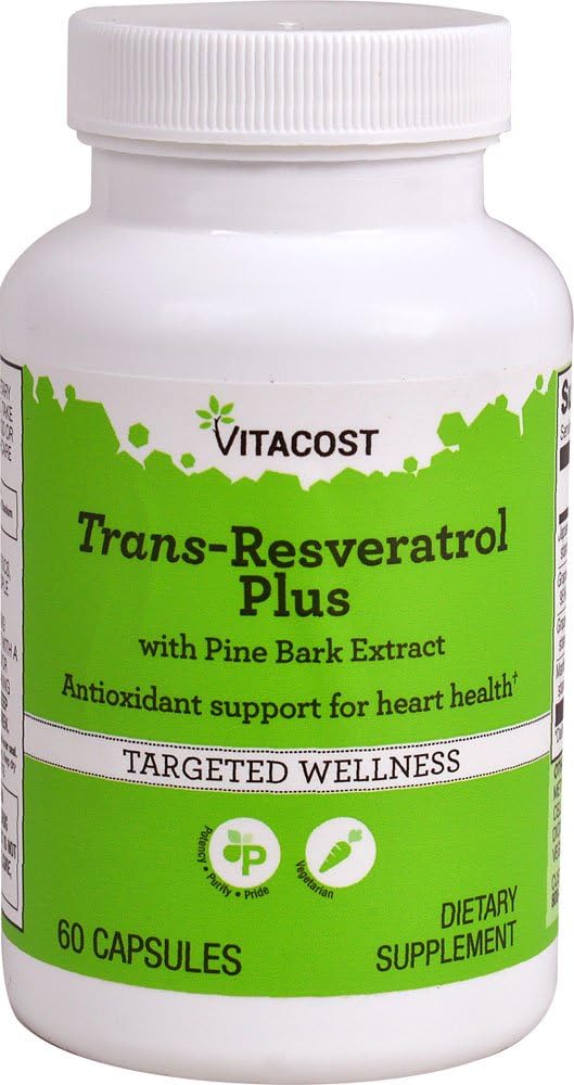 Vitacost Trans-Resveratrol Plus - 60 Vegetarian Capsules by Vitacost Brand