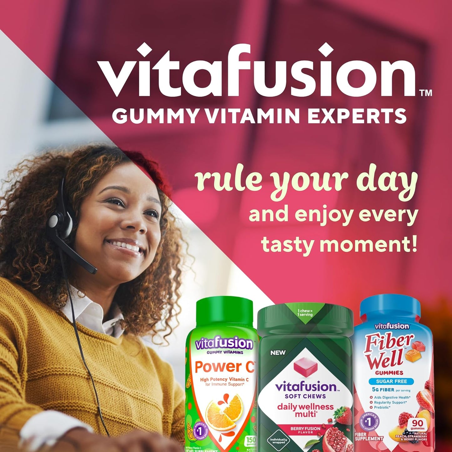 Vitafusion Berry Fusion Flavor Daily Wellness Multi Soft Chews - 30 Day Supply