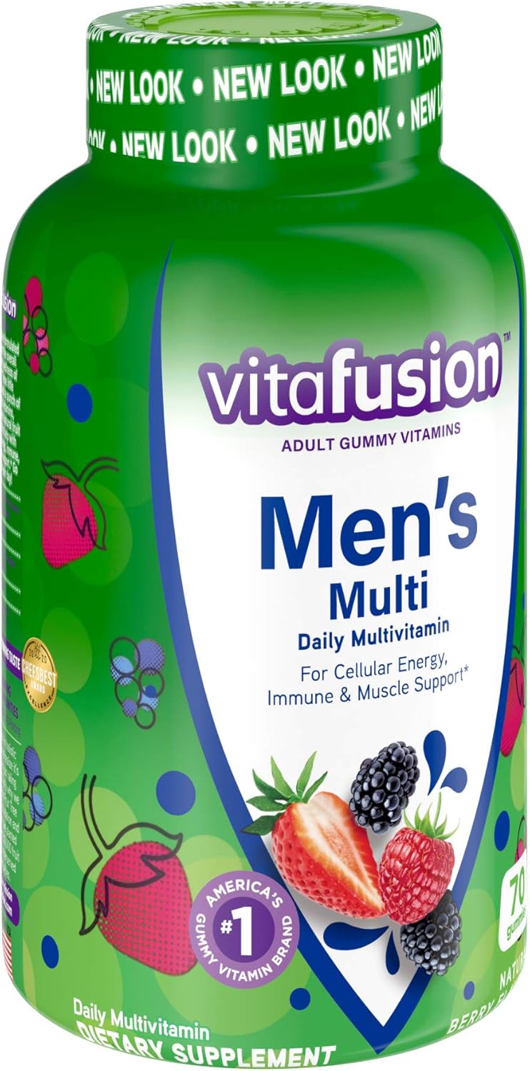 Vitafusion Men's Gummy Vitamins - 70 Count, Fruit-Flavored