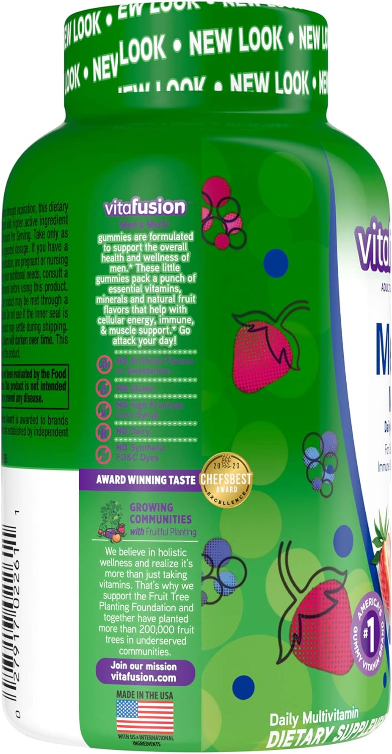Vitafusion Men's Gummy Vitamins - 70 Count, Fruit-Flavored