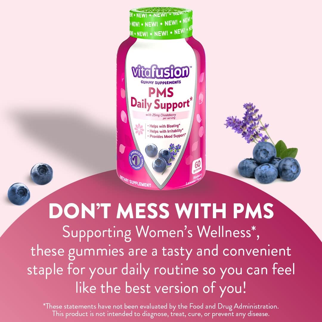 Vitafusion PMS Gummy Supplement for Women - Natural Relief for Premenstrual Symptoms