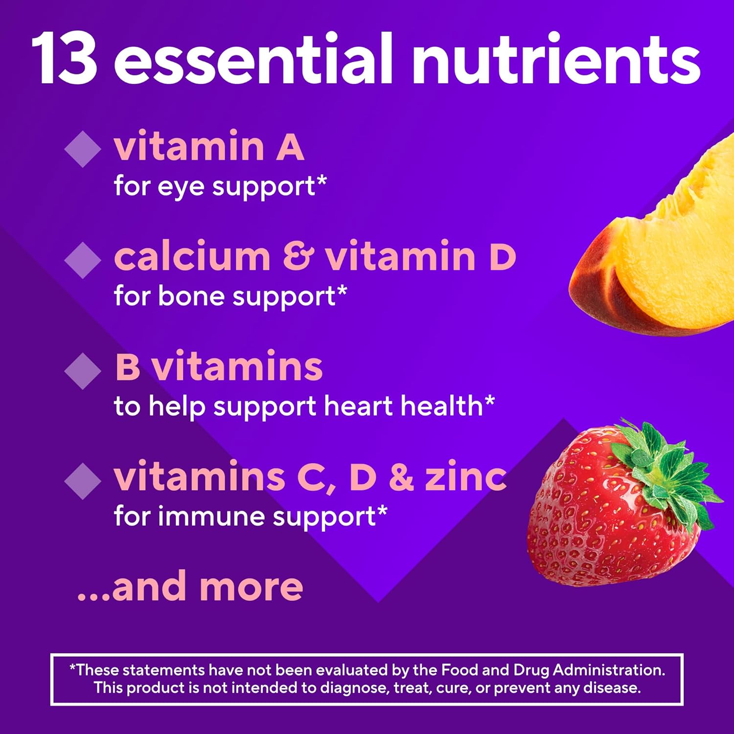 Vitafusion Women's 50+ Gummy Multivitamin, 120 Count Bottle