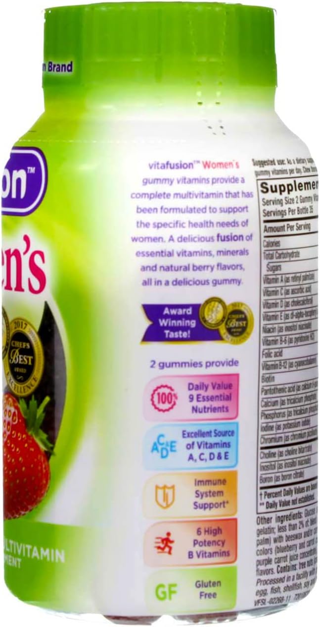 Vitafusion Women's Complete Multivitamin Gummies, Berry Flavored, 280 Gummies (Bundle)
