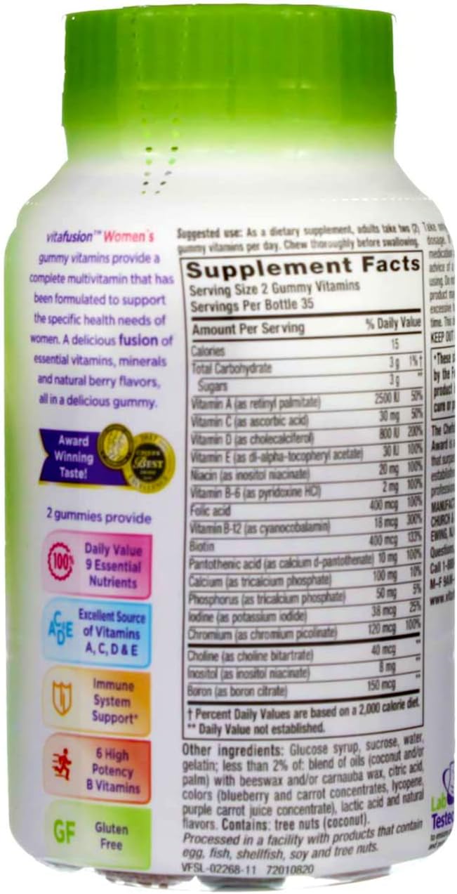 Vitafusion Women's Complete Multivitamin Gummies, Berry Flavored, 280 Gummies (Bundle)