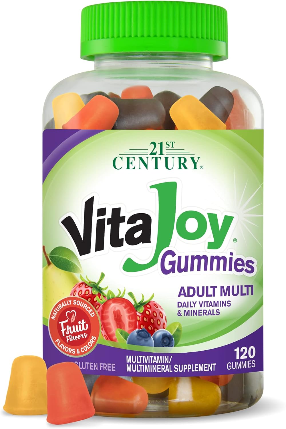 Vitajoy 21st Century Vitamin Gummies, Cherry & Strawberry Flavors, 120 Count