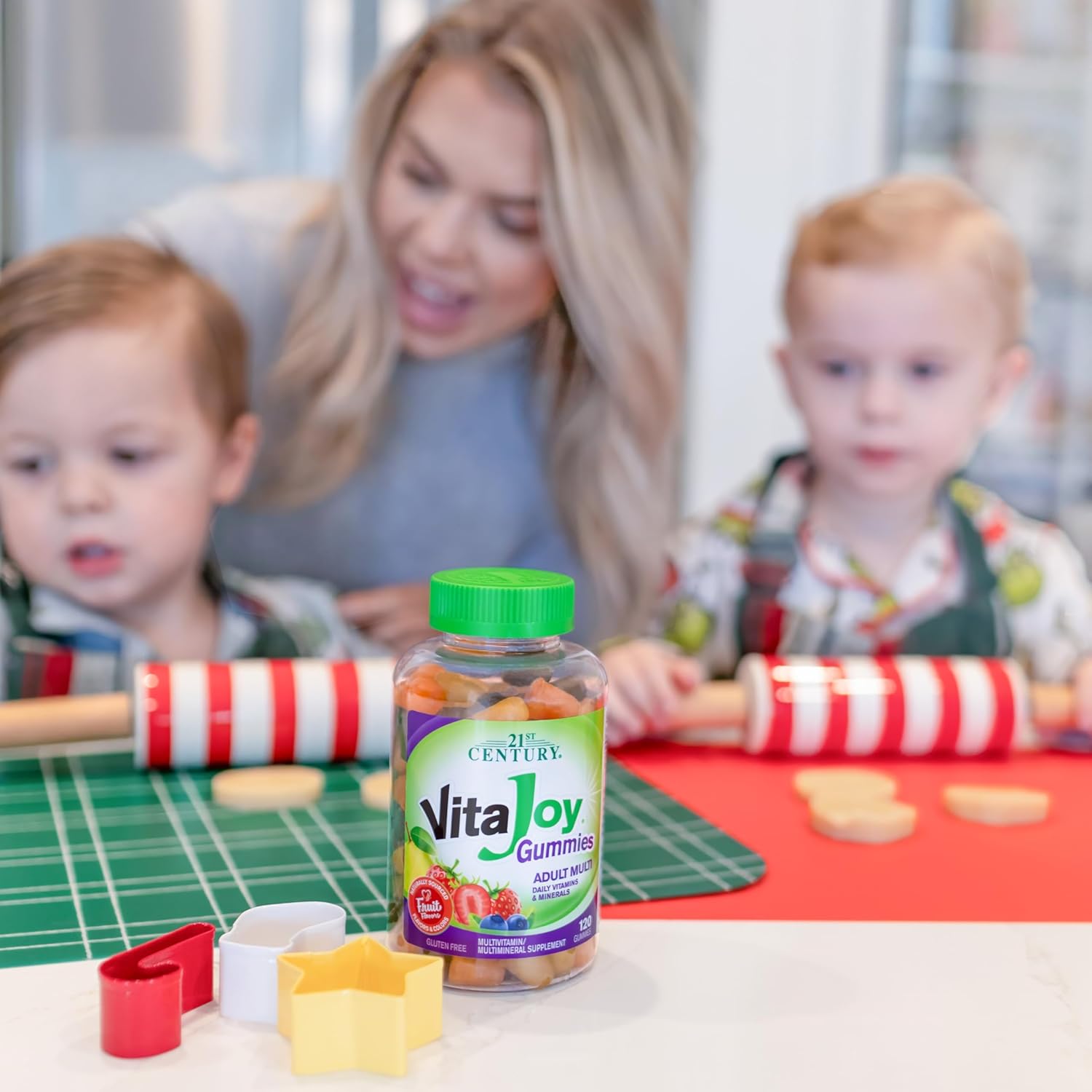 Vitajoy 21st Century Vitamin Gummies, Cherry & Strawberry Flavors, 120 Count