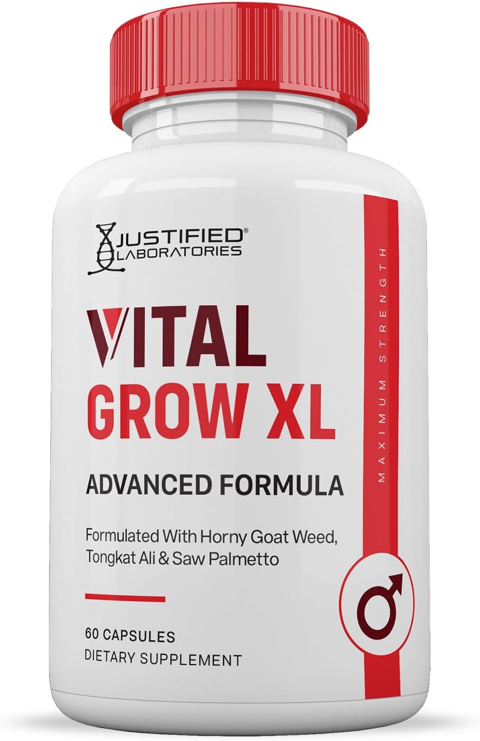 Vital Grow XL Pills 1484MG Advanced Formula for Men's Health - 60 Capsules by Justified Laboratories