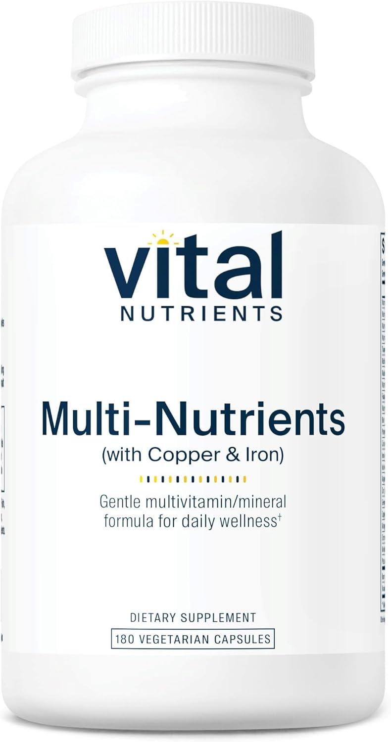 Vital Nutrients Multi-Nutrients 4 Capsules - Citrate/Malate Formula with Copper and Iron - Bioavailable Multi Vitamin/Mineral with Antioxidants - Non-GMO - 180 Count