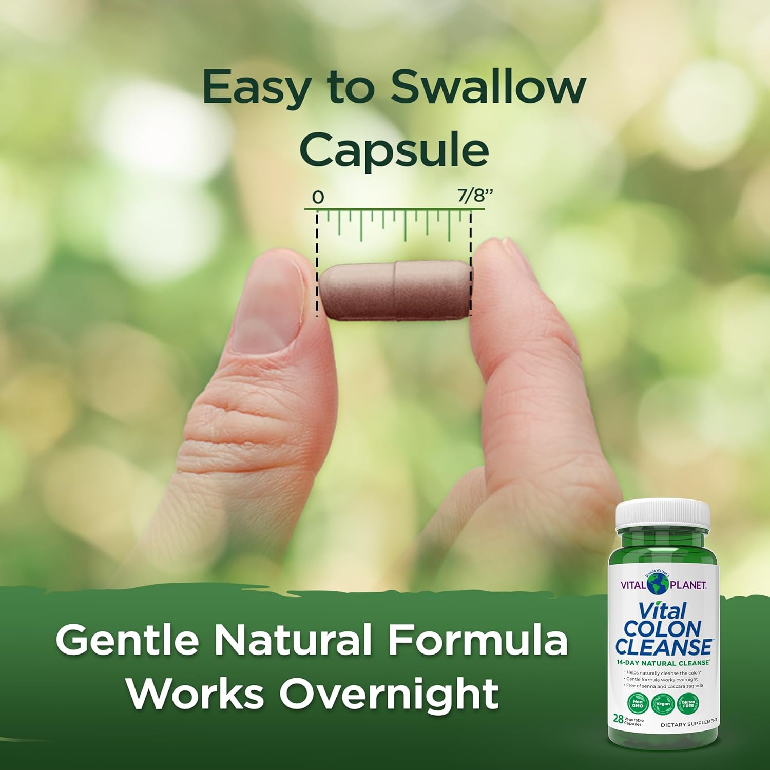 Vital Planet Colon Cleanse: 14-Day Detox for Digestive Health, Bloating, Constipation - 28 Capsules