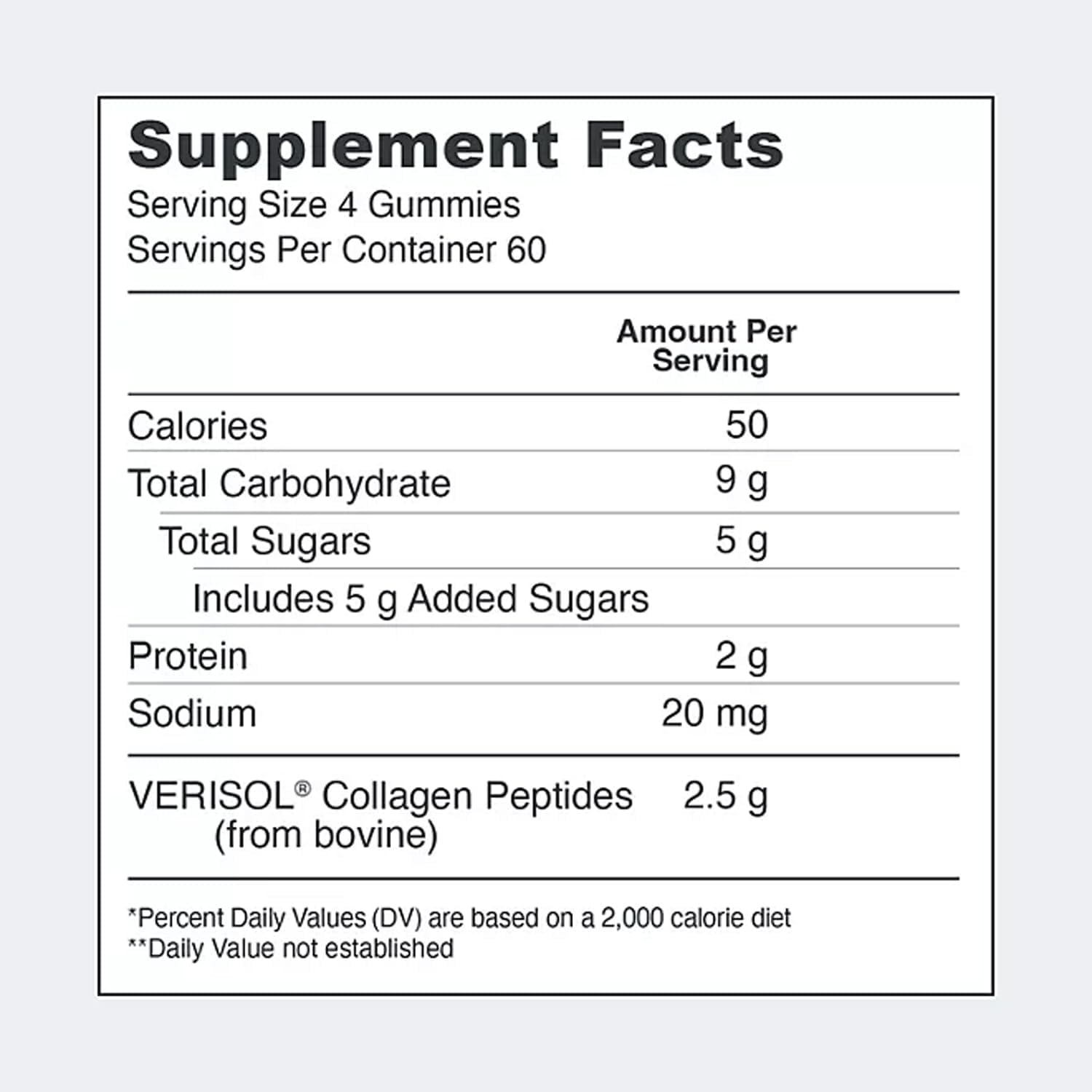 Vital-Proteins Collagen Gummies with 2.5g Verisol Peptides - 240 Grape Flavor Gummies