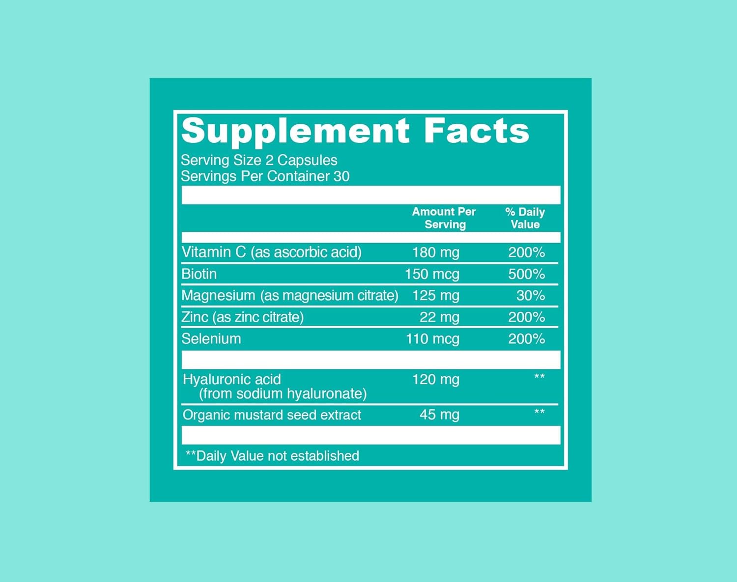 Vital Proteins Hyaluronic Acid Supplement with Biotin and Vitamin C - 60 Capsules
