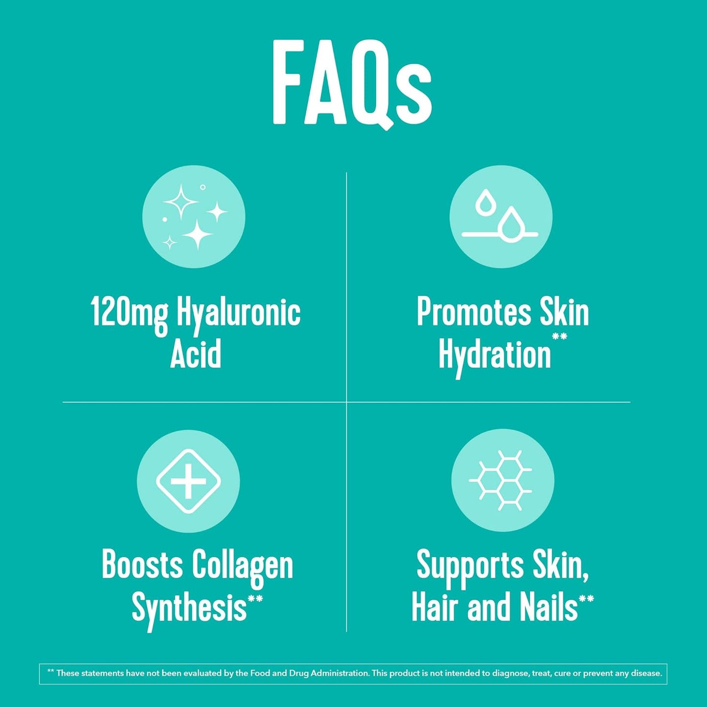 Vital Proteins Hyaluronic Acid Supplement with Biotin and Vitamin C - 60 Capsules