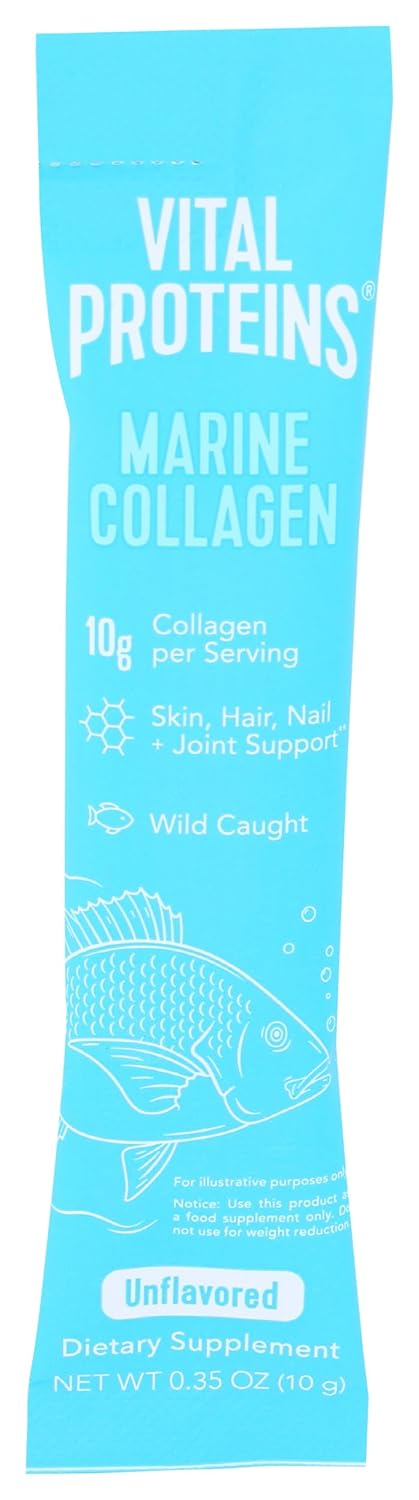 VITAL PROTEINS Marine Collagen Single Serving Packet, Unflavored, 0.35 OZ