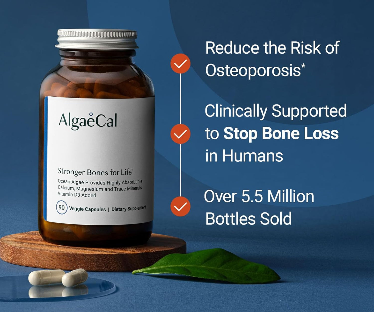 Vitality Bundle: AlgaeCal Plant-Based Calcium with Vitamin D3 - Stop Bone Loss, Support Immune & Whole Body Wellness