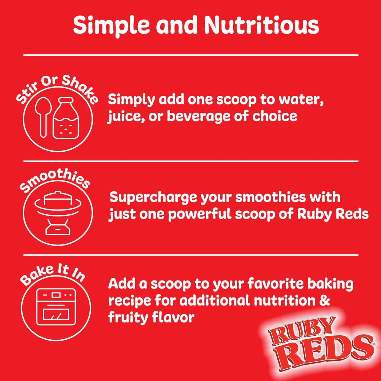 Vitality Ruby Reds Supplement Powder | Nutrient-Rich Fruit & Veg Blend with Vitamins, Minerals, Enzymes, Herbs, Probiotics | 11 oz. (30 Servings)