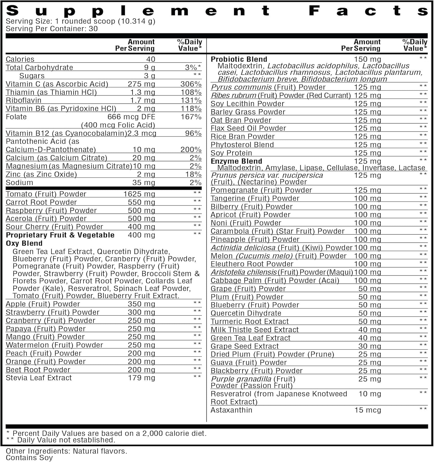 Vitality Ruby Reds Supplement Powder | Nutrient-Rich Fruit & Veg Blend with Vitamins, Minerals, Enzymes, Herbs, Probiotics | 11 oz. (30 Servings)