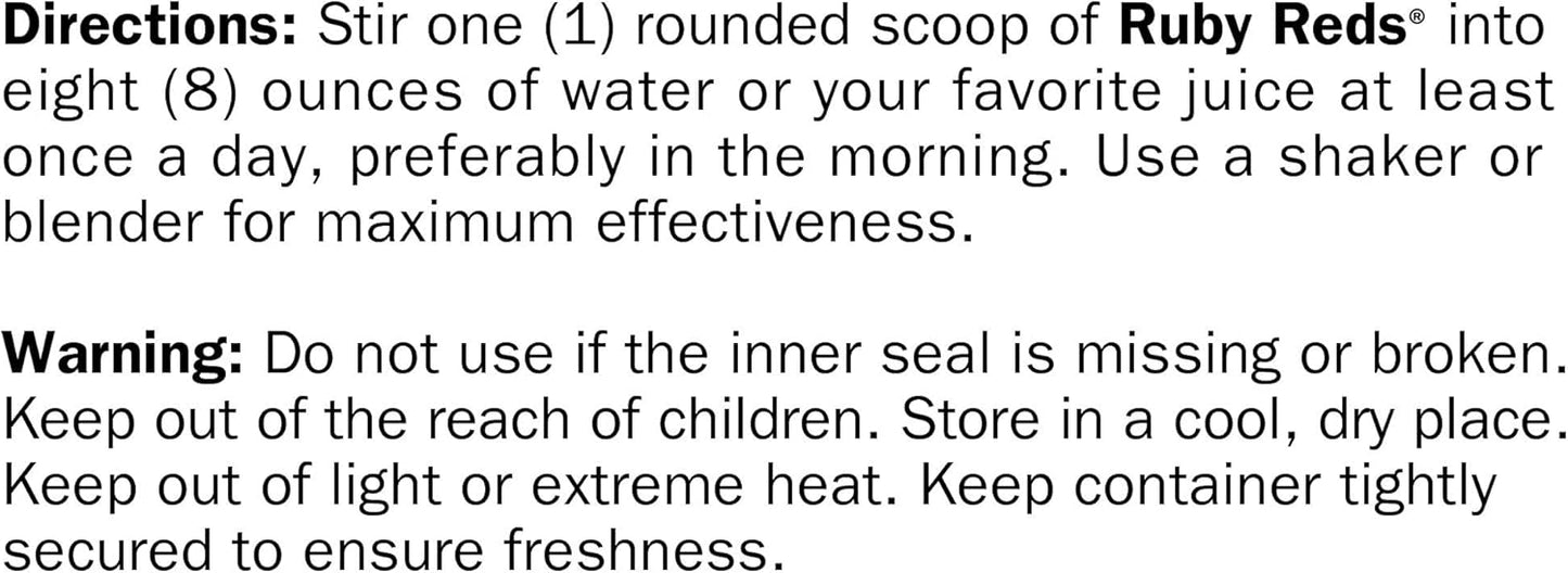Vitality Ruby Reds Supplement Powder | Nutrient-Rich Fruit & Veg Blend with Vitamins, Minerals, Enzymes, Herbs, Probiotics | 11 oz. (30 Servings)