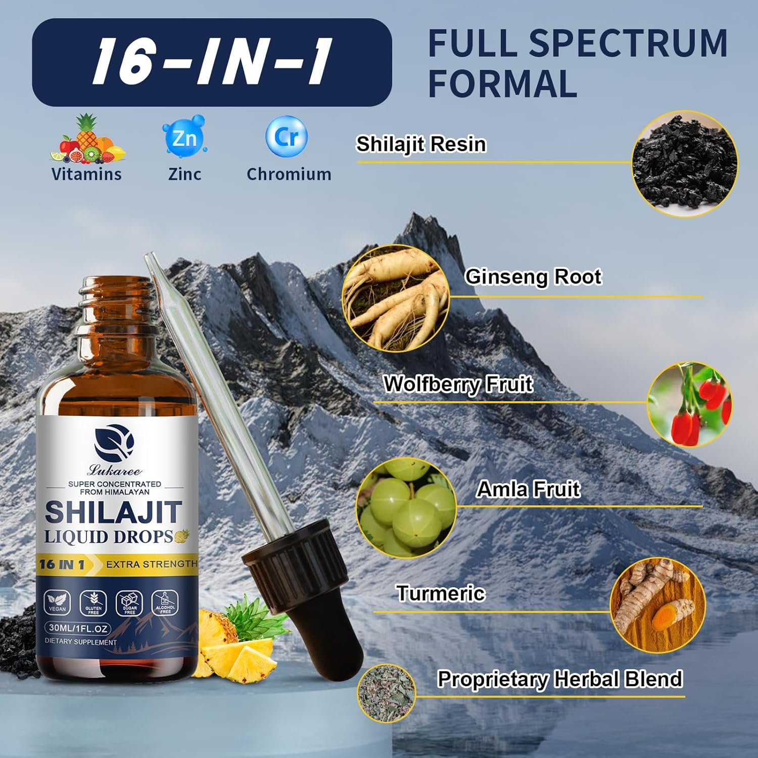 Vitality Wellness Bundle with Lukaree Potassium Gummies and Shilajit Drops for Magnesium Support