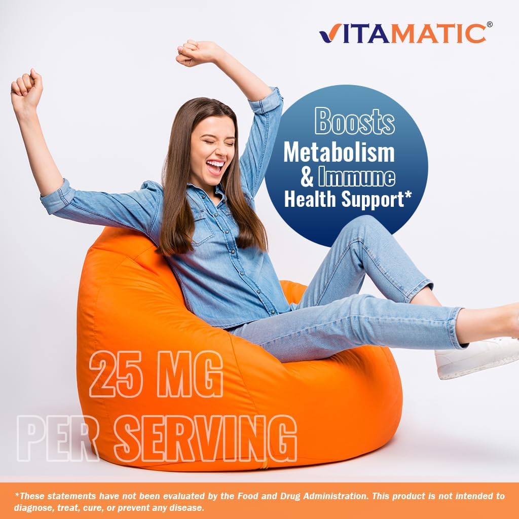 Vitamatic Vitamin B6 500mg - 120 Vegetarian Tablets for Energy, Metabolism, and Immune Health - BoostGo Australia