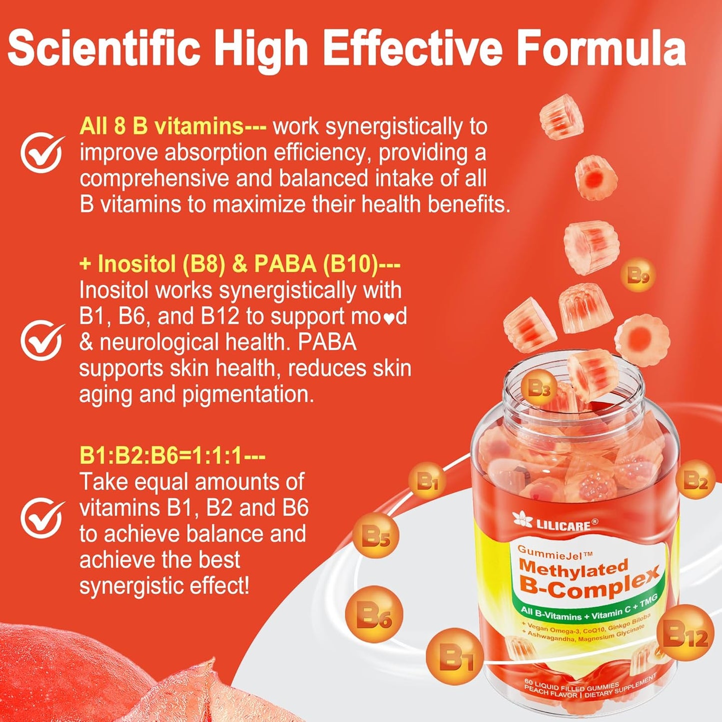 Vitamin B Complex and Women's Multivitamin Gummies by LILICARE