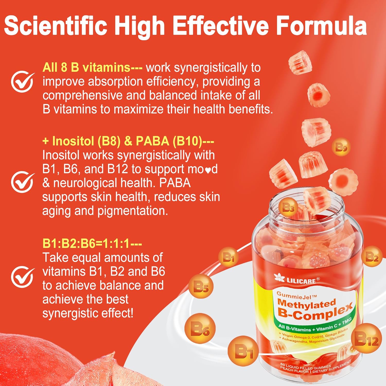 Vitamin B Complex and Women's Multivitamin Gummies by LILICARE