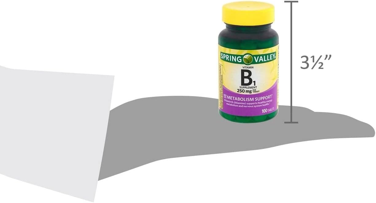 Vitamin B1 Tablets 250mg - 100 Count Dietary Supplement by ikj