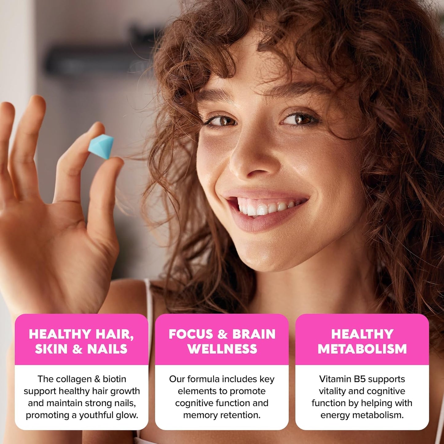 Vitamin B1 Thiamine Gummies, Lip Mask, Face Moisturizer Bundle with A, E, D, C Vitamins, Collagen, Hyaluronic Acid, and Retinol - Skin, Nails, Hair Care Kit for Anti-Aging & Dry Lips