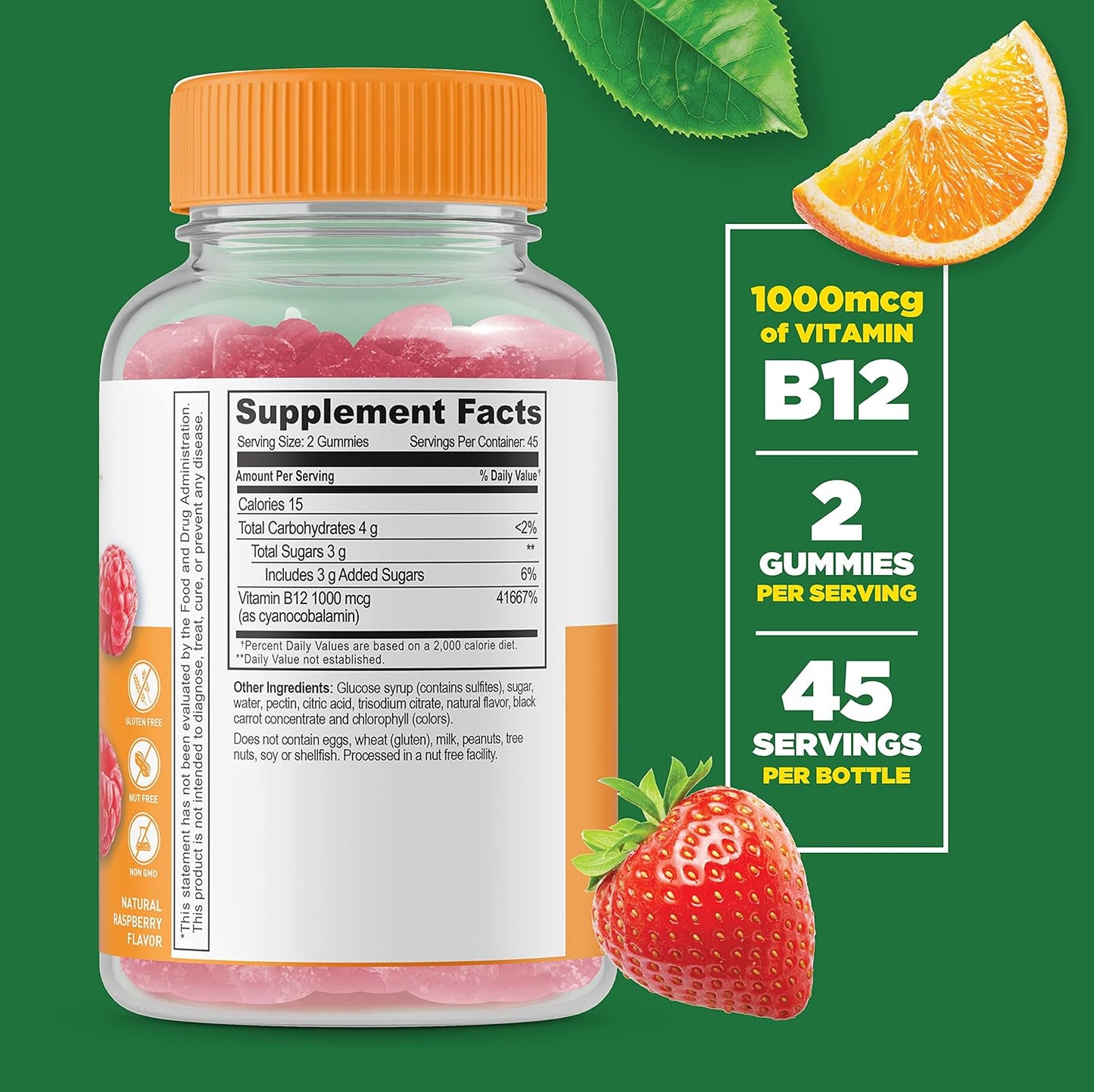 Vitamin B12, Calcium, and Vitamin D Gummies Bundle - Delicious Chewable Supplement, Gluten-Free, GMO-Free