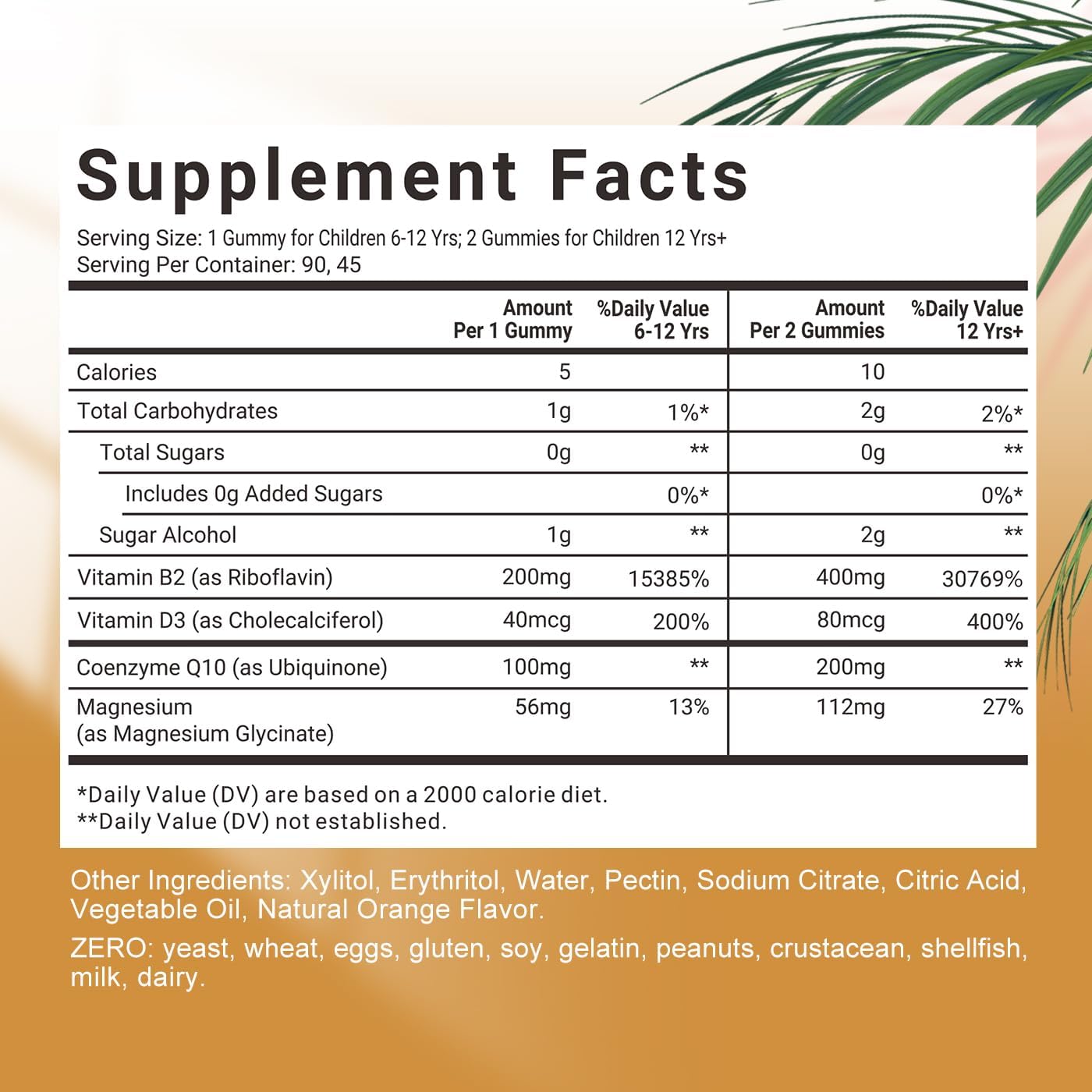 Vitamin B2 Gummies with Riboflavin 400mg for Kids & Adults - B2 Vitamins Supplement with Magnesium and CoQ10