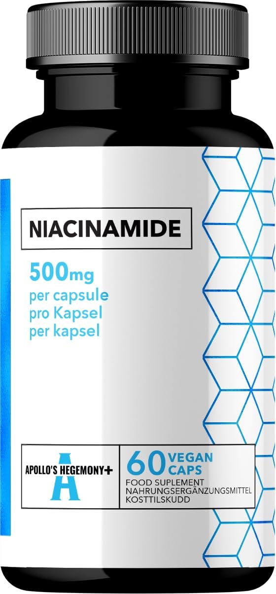 Vitamin B3 (Niacinamide) 500mg - 60 Capsules - Boost Metabolism and Nerve Function - 2 Month Supply
